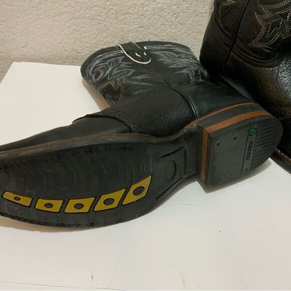 Canberra men’s size 8.5 black tan leather - Picture 5 of 16